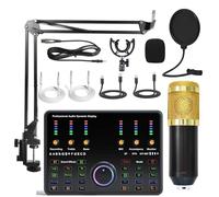 Condensatore di registrazione del computer Microfono Microfono Scheda audio trasmissione in diretta Scheda audio per telefono cellulare Set completo dedicato dal vivo,A