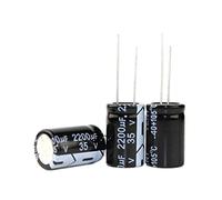Condensatore elettrolitico 10PCS Condensatore elettrolitico in alluminio originale 2200UF 16V 25V 35V 50V 63V 80V Plug-in Multi Specifica 2200UF 18 * 35 16 * 25MM Dispositivi elettronici (Size : 25V2