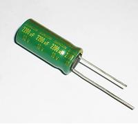 Condensatore elettrolitico 20 pezzi 2200UF 10V 105°C 10mmX23mm Componente