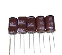 Condensatore elettrolitico audio in rame Foot Fever da 20 pezzi/lotto, 6,3 V, 1000 UF, 12 x 20 mm