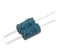 Condensatore elettrolitico bipolare audio 63v 47uf 13x26mm +/- 20%(47uf 10pcs)