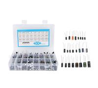 Condensatore elettrolitico da 500 pezzi 0,1uF?1000uF 16V?50V 24 valori Kit di scatole di assortimento di condensatori in alluminio a bassa impedenza for riparazione TV Radio Microonde Componente