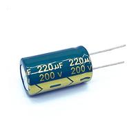 Condensatore elettrolitico in alluminio 10pcs 220UF 200v 220UF Size18 * 30mm Elementi di accumulo di energia