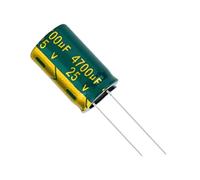 Condensatore elettrolitico in alluminio 5pcs-10pcs 25V4700UF 13 * 25MM 25V 4700UF 13 * 25 Elementi di accumulo di energia (Size : One Size)