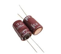 Condensatore elettrolitico in alluminio ad alta frequenza serie KY 105C da 50 pezzi(6.3V 2200UF 10X23)