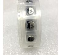 Condensatore elettrolitico in alluminio con chip SMD da 100 pz/lotto 100uf 50V, dimensioni: 8mm * 10mm Componente