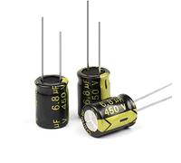 Condensatore elettrolitico in alluminio da 10 pezzi 450V6.8UF 10x13mm Condensatori a bassa resistenza ad alta frequenza a bassa ESR Elementi di accumulo di energia