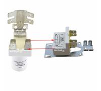 Marel Shop® - Condensatore Filtro Antidisturbo 0,1 MF con Staffa Universale compatibile con Ariston Indesit per Modelli : BFI670 - CISLI460A - DVG622KIXUK