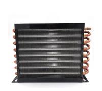 Condensatore for frigorifero e congelatore con ventola, tubo di rame, alette in alluminio raffreddate ad aria, evaporatore for radiatore quadrato, 1 pezzo(3 8HP 3.4 right out)