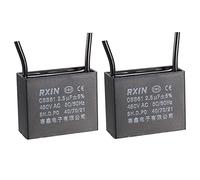 Condensatore for ventilatore da soffitto da 2 pezzi CBB61, condensatore a film in polipropilene metallizzato, ideale for ventole, pompe, motori in funzione Dispositivi elettronici