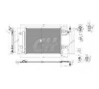 CONDENSATORE HART CLIMATIZZATORE PER SMART FORFOUR 1.3 1.1 MITSUBISHI COLT VI