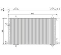 Condensatore Impianto Clima VALEO per Citroen