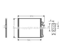 Condensatore, impianto di climatizzazione AVA COOLING BW5214 AVA