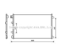 Condensatore, impianto di climatizzazione AVA COOLING DNA5281 AVA