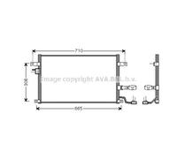 Condensatore, impianto di climatizzazione AVA COOLING DW5056D AVA