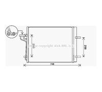 Condensatore, impianto di climatizzazione AVA COOLING FD5647D AVA