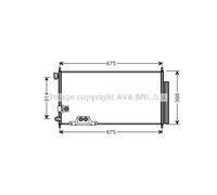 Condensatore, impianto di climatizzazione AVA COOLING HDA5239D AVA