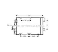 Condensatore, impianto di climatizzazione AVA COOLING OL5367D AVA