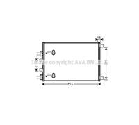 Condensatore, impianto di climatizzazione AVA COOLING RT5422 AVA