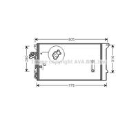 Condensatore, impianto di climatizzazione AVA COOLING VNA5244D AVA