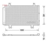 Condensatore, impianto di climatizzazione DENSO DCN51013