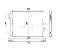 Condensatore, impianto di climatizzazione MAHLE AC 354 000S