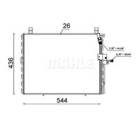 Condensatore, impianto di climatizzazione MAHLE AC 357 000S