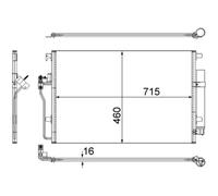 Condensatore, impianto di climatizzazione MAHLE AC 553 001S