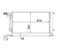 Condensatore, impianto di climatizzazione MAHLE AC 566 000S