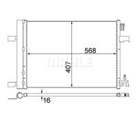 Condensatore, impianto di climatizzazione MAHLE AC 636 000S