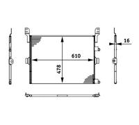 Condensatore, impianto di climatizzazione MAHLE AC 673 000S