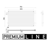 Condensatore, impianto di climatizzazione MAHLE AC 896 000P