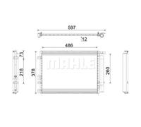 Condensatore, impianto di climatizzazione MAHLE AC 916 000P