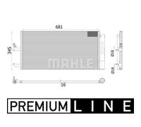 Condensatore, impianto di climatizzazione MAHLE AC 942 000P