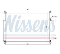 Nissens Condensatore climatizzatore 940012 R134a per Suzuki con essiccatore