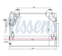 NISSENS Condensatore climatizzatore 940082 R 134a con essiccatore per Toyota