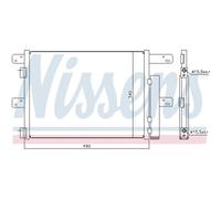 Condensatore, impianto di climatizzazione NISSENS 940096
