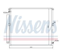 Condensatore, impianto di climatizzazione NISSENS 940167