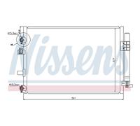 Condensatore, impianto di climatizzazione NISSENS 940182