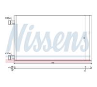 Condensatore, impianto di climatizzazione NISSENS 940184