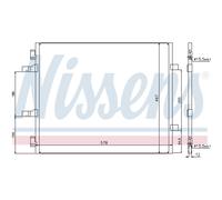 Condensatore, impianto di climatizzazione NISSENS 940201