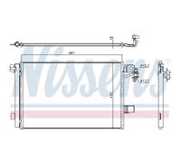 Condensatore, impianto di climatizzazione NISSENS 940345