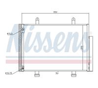 Condensatore, impianto di climatizzazione NISSENS 940356