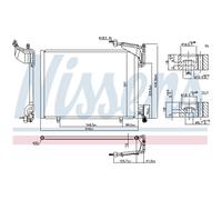 Condensatore, impianto di climatizzazione NISSENS 940528