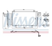 Condensatore, impianto di climatizzazione NISSENS 940575