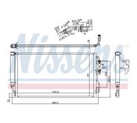 Condensatore, impianto di climatizzazione NISSENS 940590