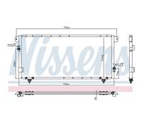 Nissens Condensatore climatizzatore 940838 R134a per TUNDRA Pick-up 3.4 1999-2004