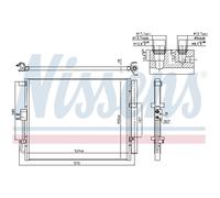 Condensatore, impianto di climatizzazione NISSENS 941133