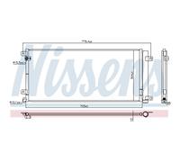 Condensatore, impianto di climatizzazione NISSENS 941224