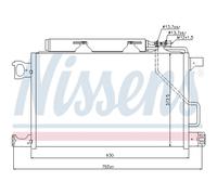 Condensatore, impianto di climatizzazione NISSENS 94794